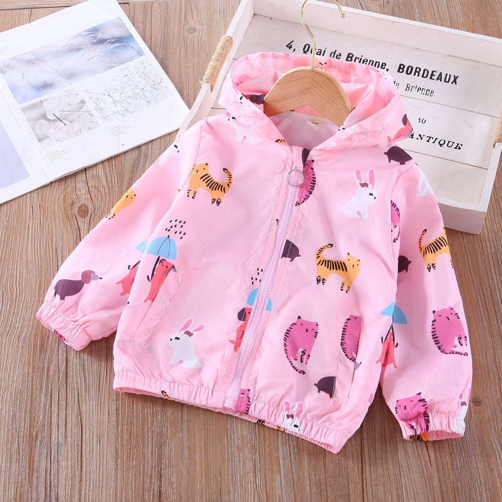Veste de dessin animé imprimée pour filles