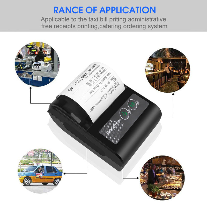 Magasin de commodité Imprimante thermique Bluetooth Bill portable