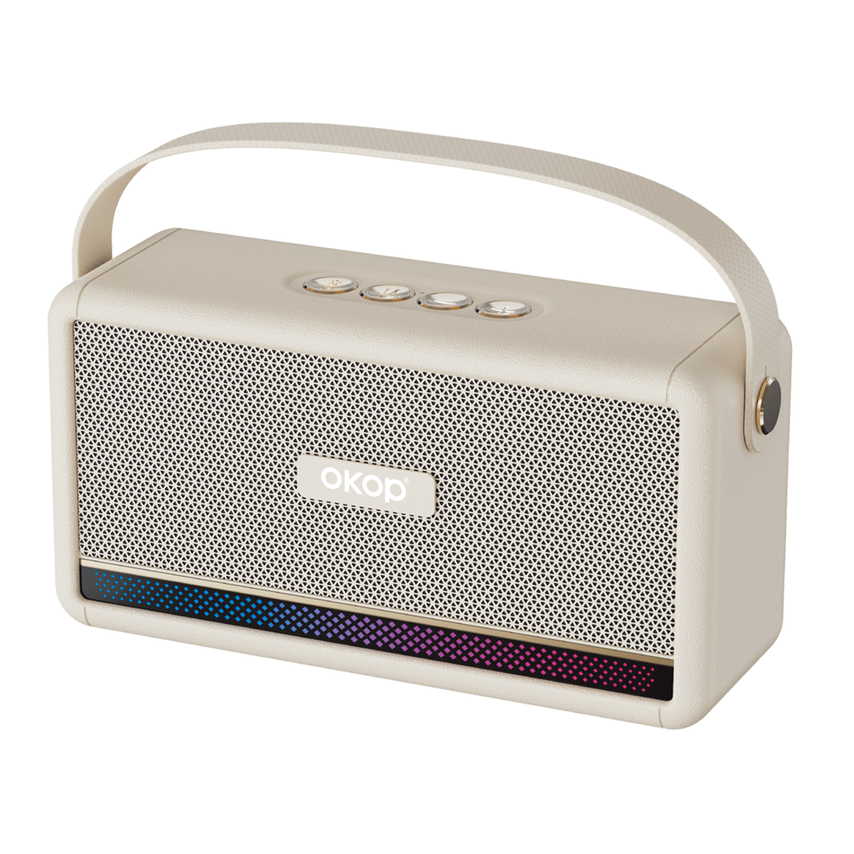 KP-843 Meilleures ventes sans fil Bluetooth haut-parleur poignée portable à la maison RGB Ambient Light