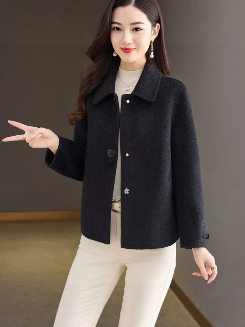 Élégant woolen court manteau pour les femmes