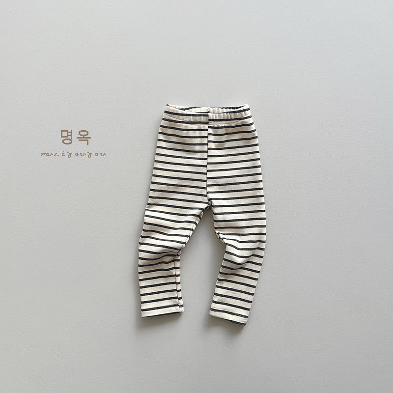 Leggings pour enfants Pantalons skinny rayés bébé