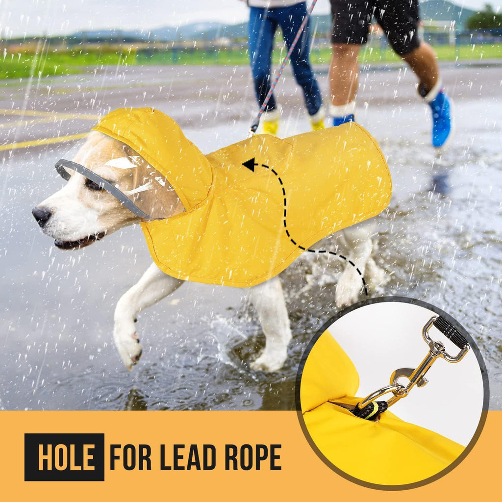 Veste de pluie pour chien imperméable souple respirant pour petit chien à capuchon manteau de pluie pour chien