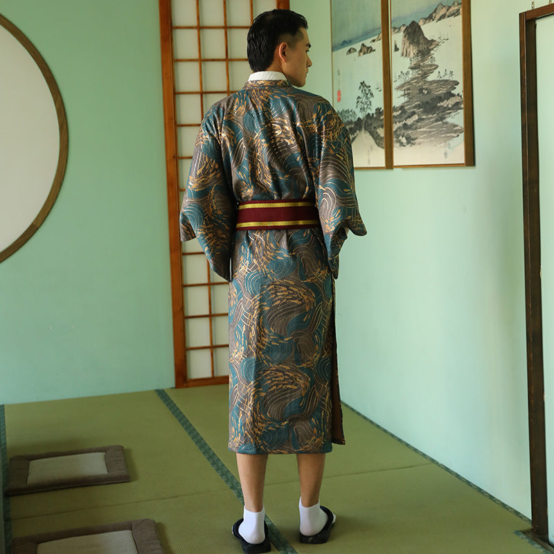 Japonais Kimono homme traditionnel Kimono formel porter des feux d'artifice d'été Kimono Suit