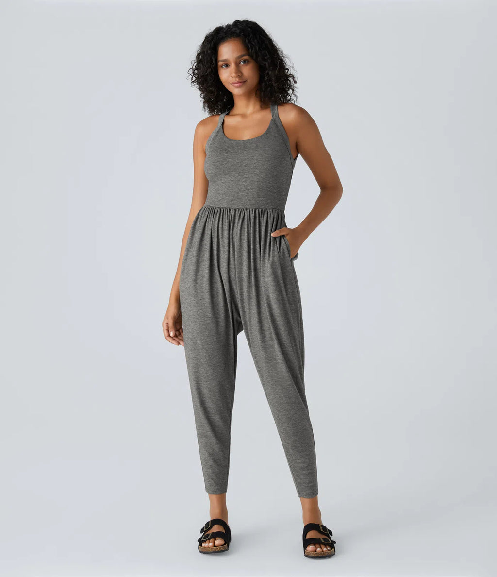 Femmes Strappy Sexy Jogger combinaison de saut Butt soulever une pièce Outfit