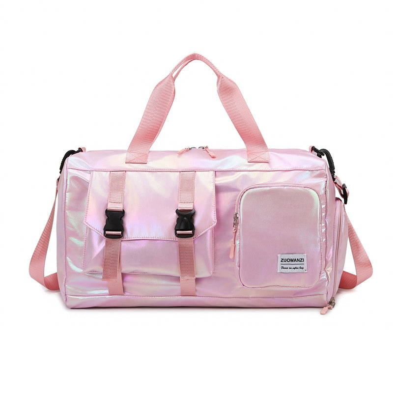 Sac de fitness de yoga perlescent coloré avec séparation sèche-humide