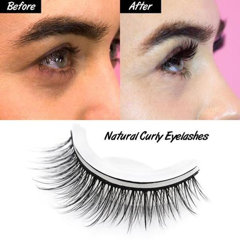 1 paire autocollant cils réutilisables 3D faux cils facile à porter et supprimer Curly Stic