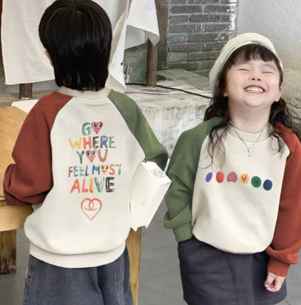 Capuche mère-enfant de couleur citrouille sans doublure polaire