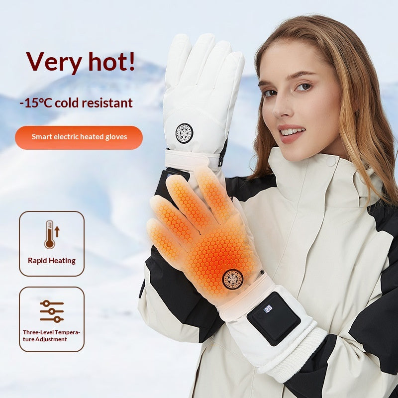 Gants de ski d'extérieur pour chauffage électrique intelligent