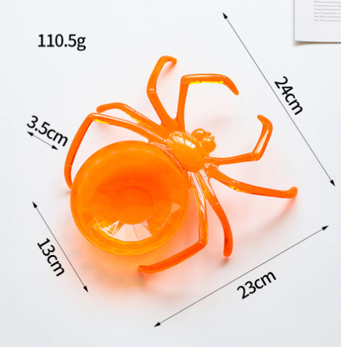 Plastic araignée bonbons plaque-orange-1 pièce