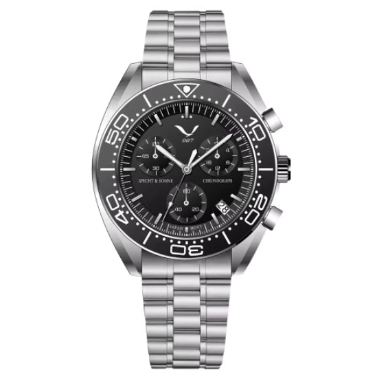 Montre chronographe multifonctions d'affaires résistant à l'eau avec un cristal saphir
