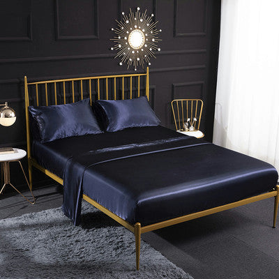Ensemble de literie satinée Queen King Size Lit Fitted Sheet 4 pièces