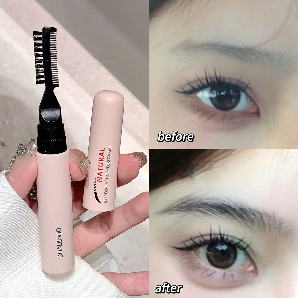 Crème naturelle à double tête en plastique tridimensionnel