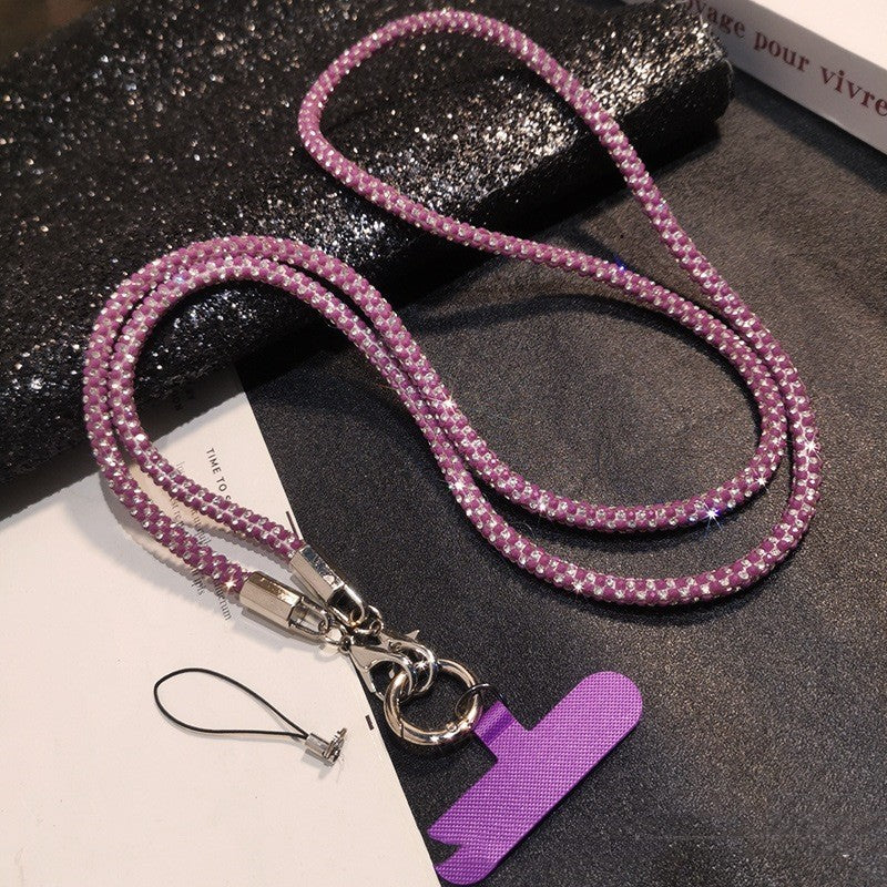 Strass Téléphone portable Lanyard Crossbody Long
