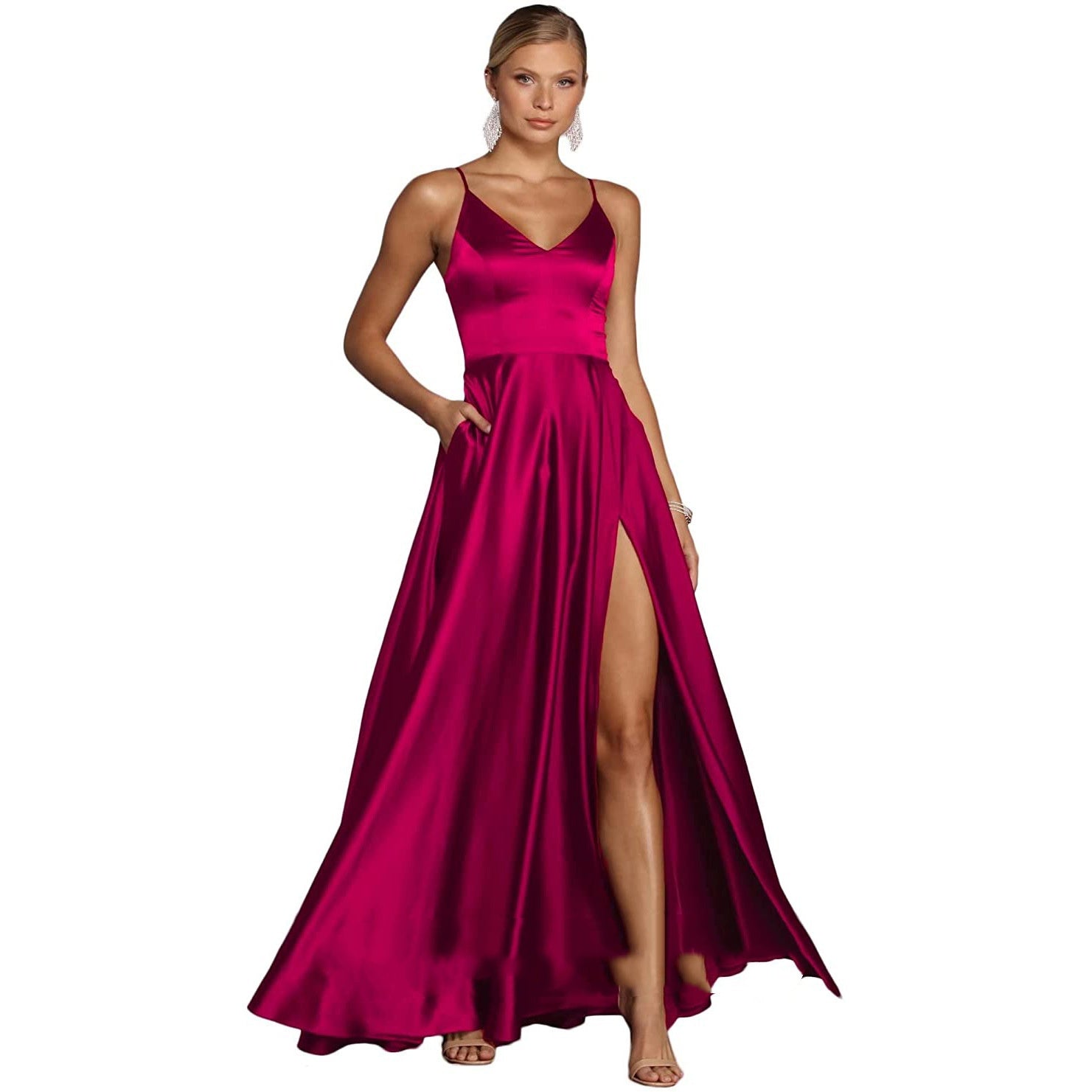 Robe longue de tempérament polyvalent pour femmes