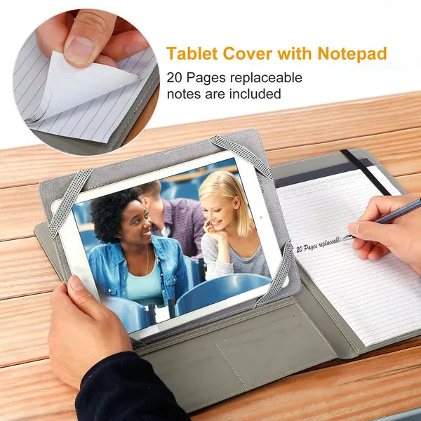 Cas d'organisateur pour 9.7in Tablet PC Portfolio de tablette d'affaires avec A5 Notepad Paper Pad Car