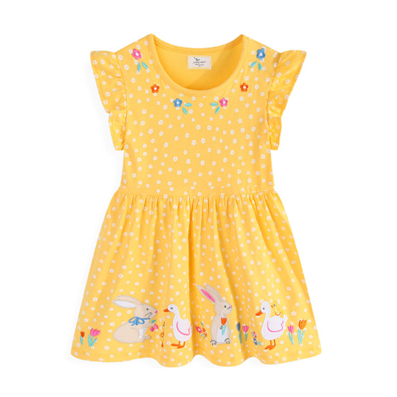Robe de princesse à la mode tendance avec dessin animé