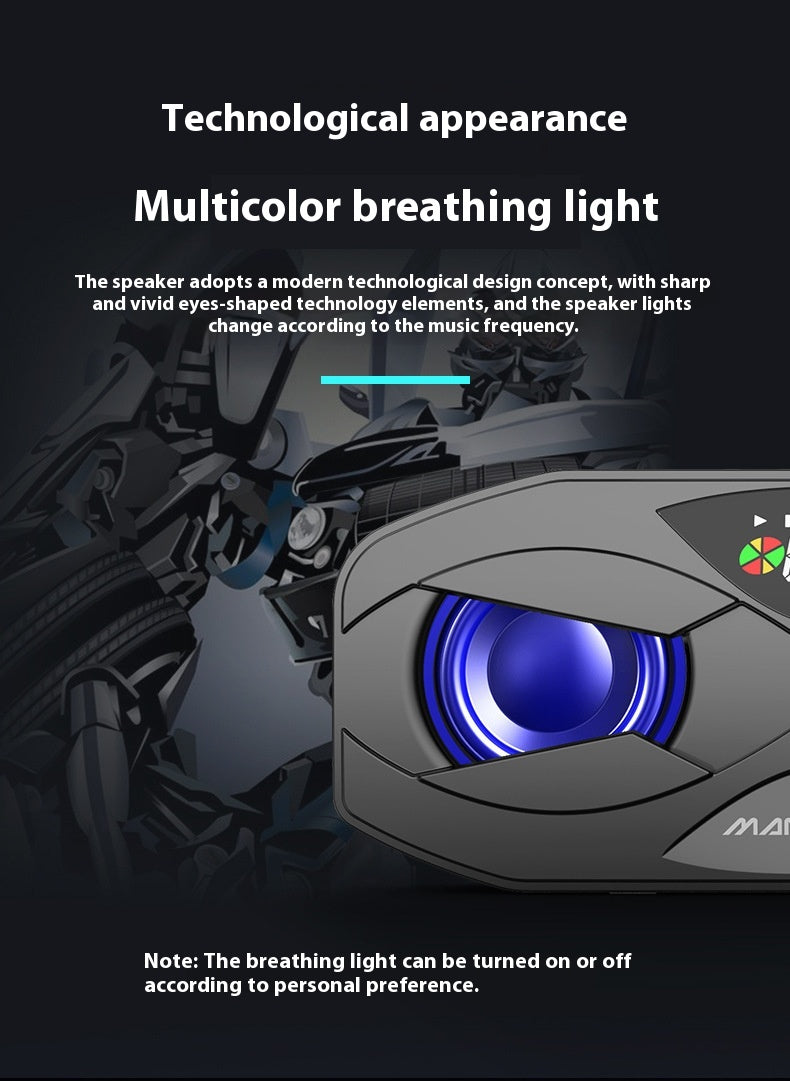 Bluetooth Subwoofer Lumière colorée Petit haut-parleur