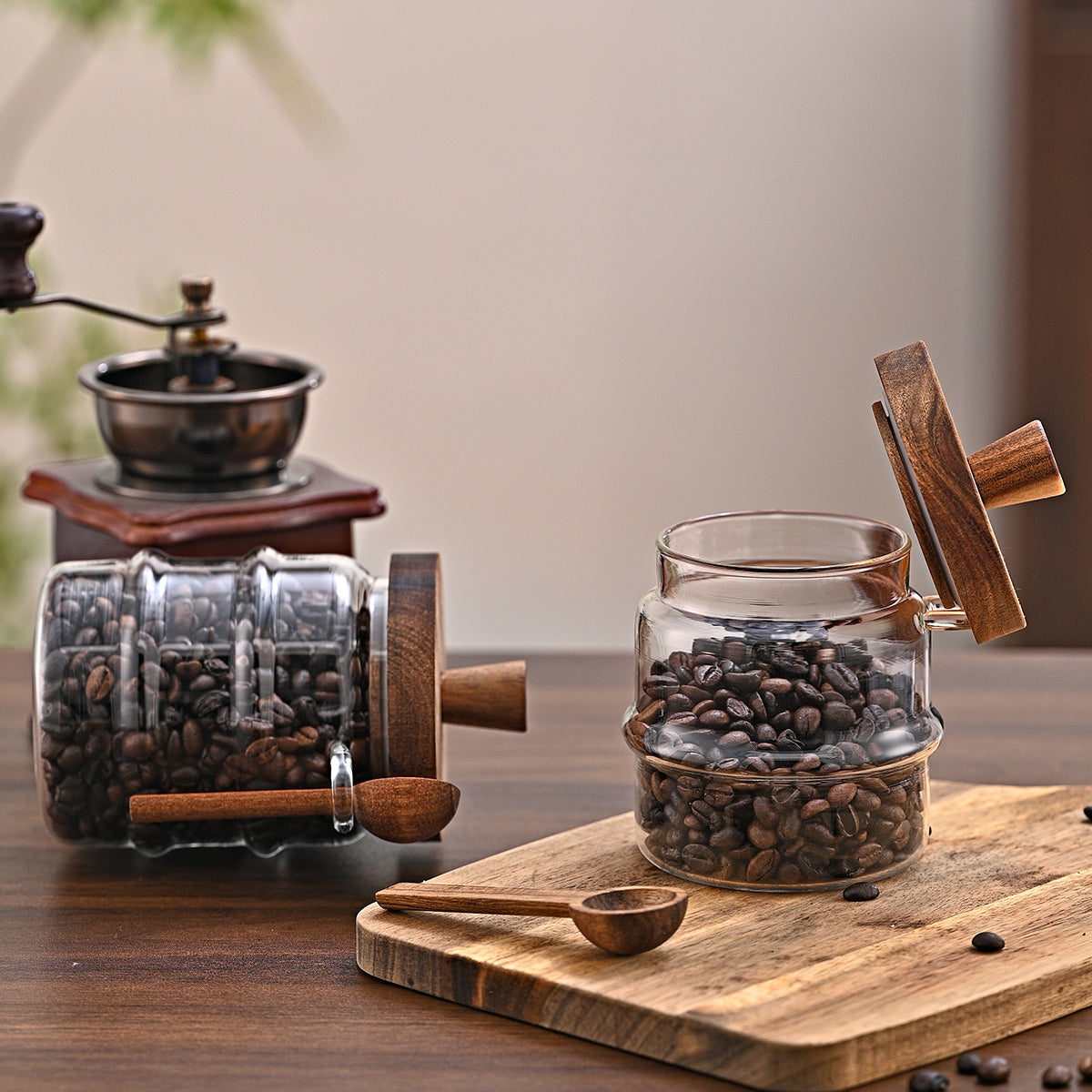 1 Pcs 25 Pots de café en verre OZ avec cuillères