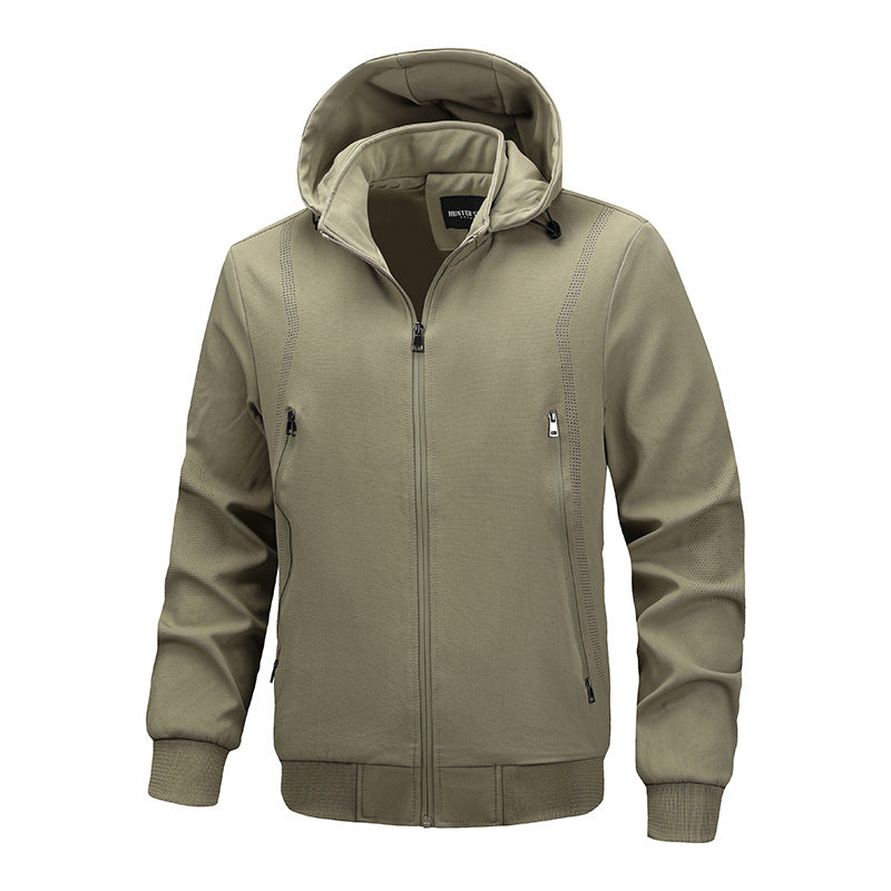 Veste européenne et américaine à capuche mince à capuche pour hommes