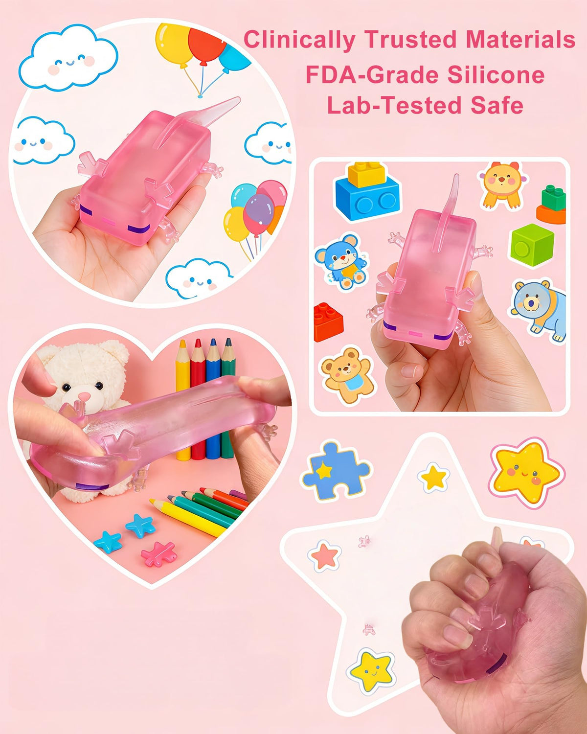 1Pc Axolotl Cube balle de stress