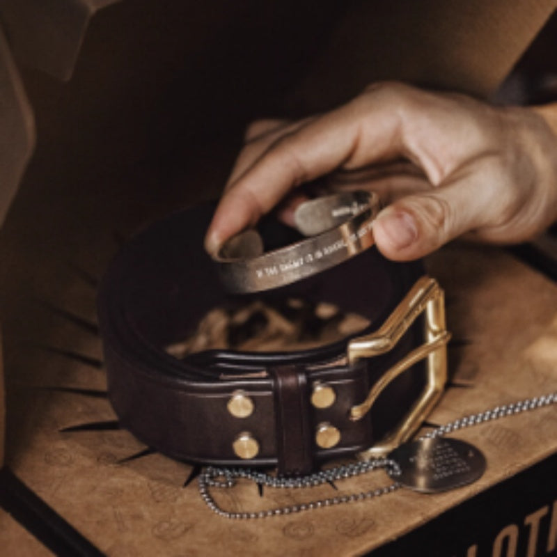 Ceinture américaine en cuir de haute qualité pratique pour homme