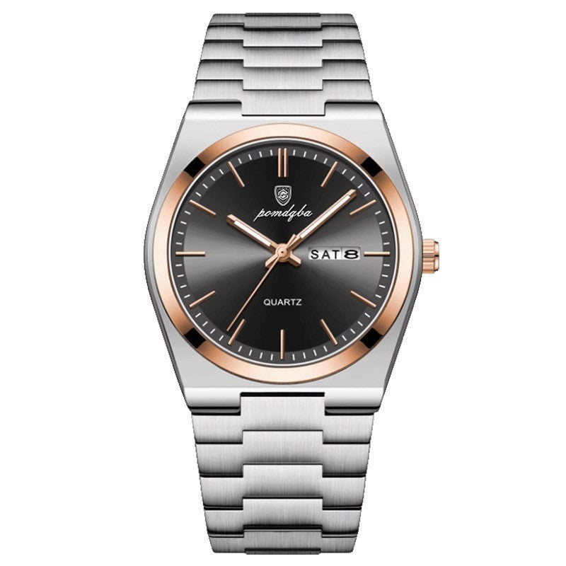 Montre à quartz lumineux ultra-mince pour homme