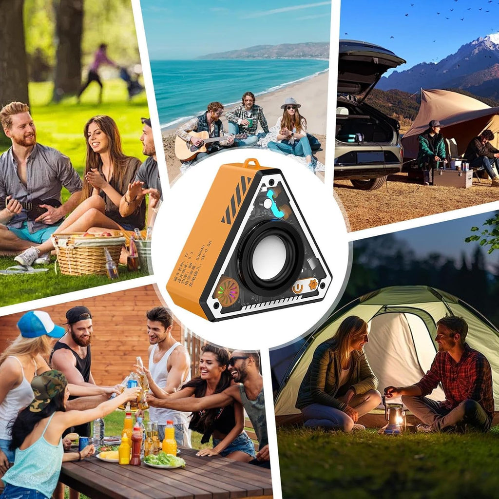 V2 sans fil Bluetooth Audio Outdoor Portable Mecha Subwoofer Double machine Interconnecté M
