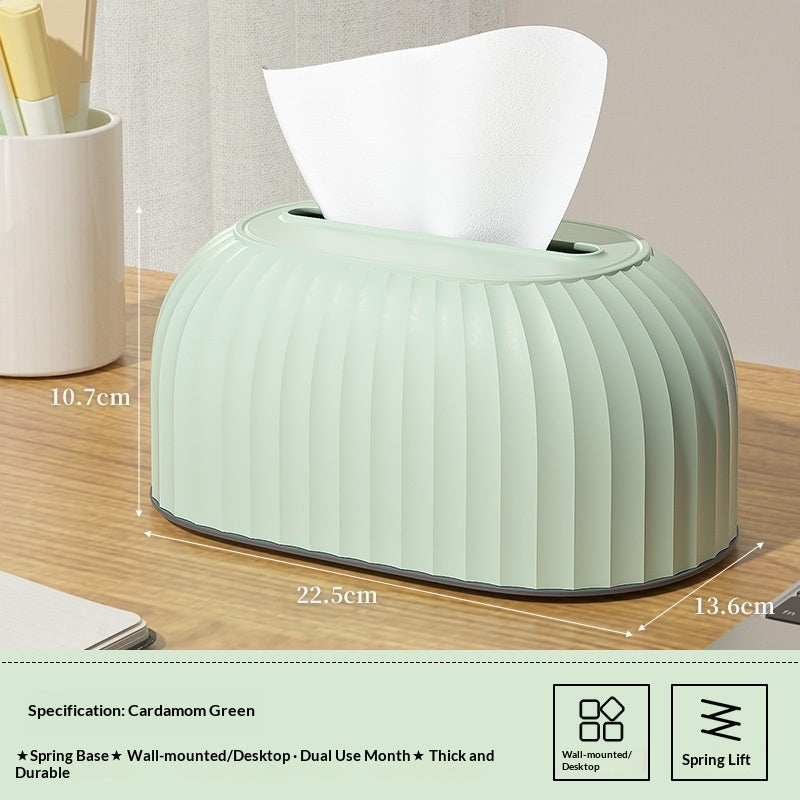 Boîte à tissu murale avec mécanisme de levage automatique à ressort