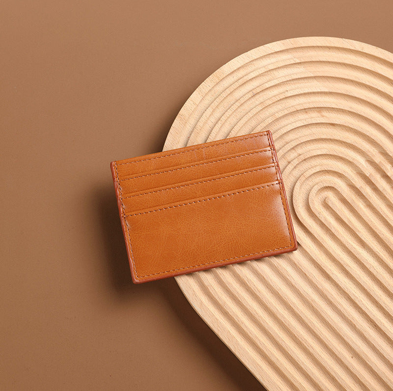 Porte-cartes en cuir ultra mince