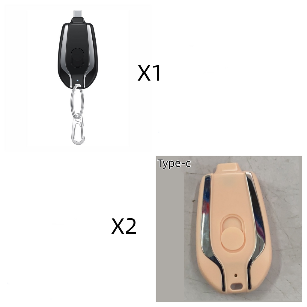 Chargeur de porte-clés d'urgence Mini de 1500mAh avec batterie Mini ultra-compact de type C P