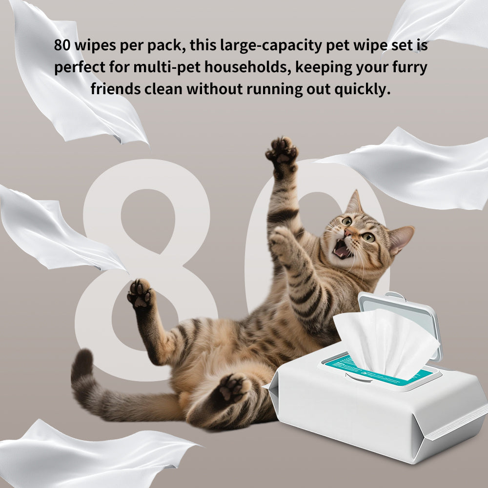 Wipes pour animaux de compagnie sans alcool et sans parfum