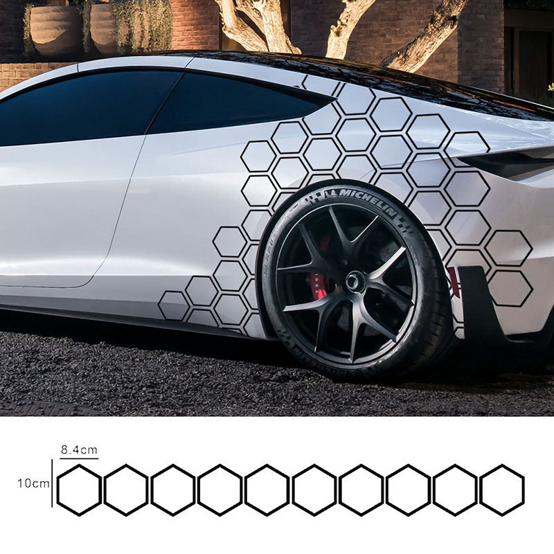 Stickers Corps de Voiture Reflective Hexagon