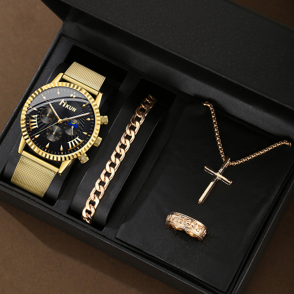Fashion Trendy Sports Casual Hommes Montre Mesh Quartz