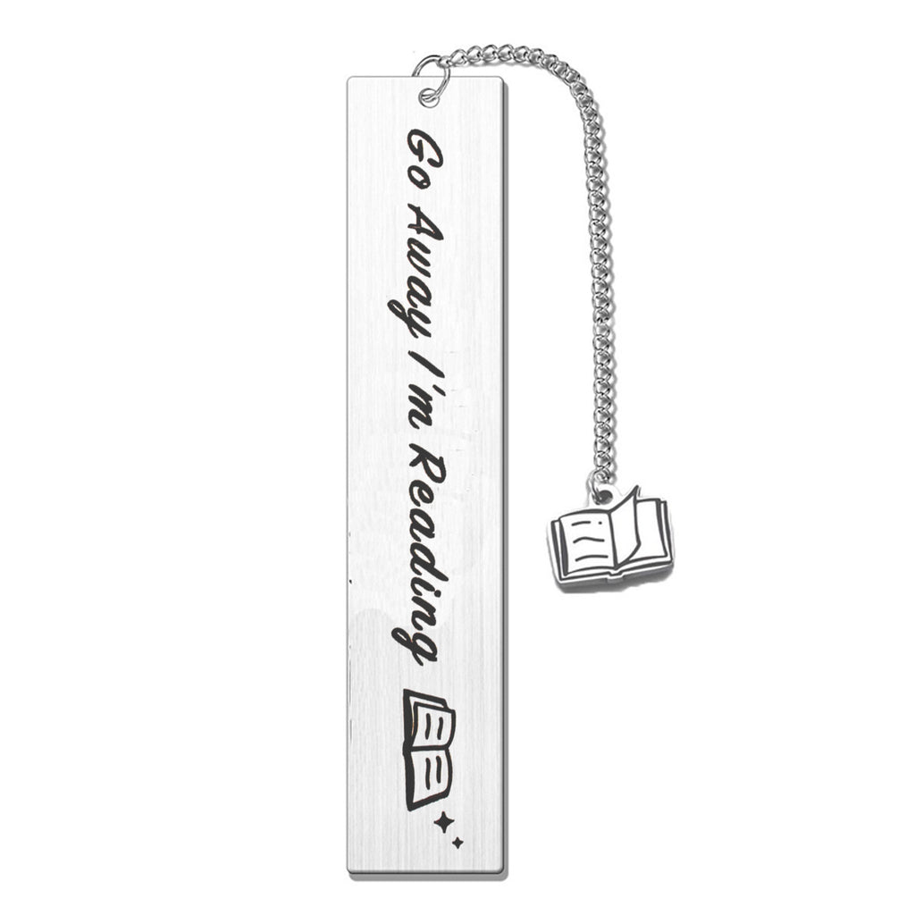 Stainless Steel Lettering Reading Enthusiast Literary Bookmark