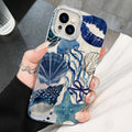 Coral Shell Étui de téléphone en fils de fer à grands trous résistant à la chute