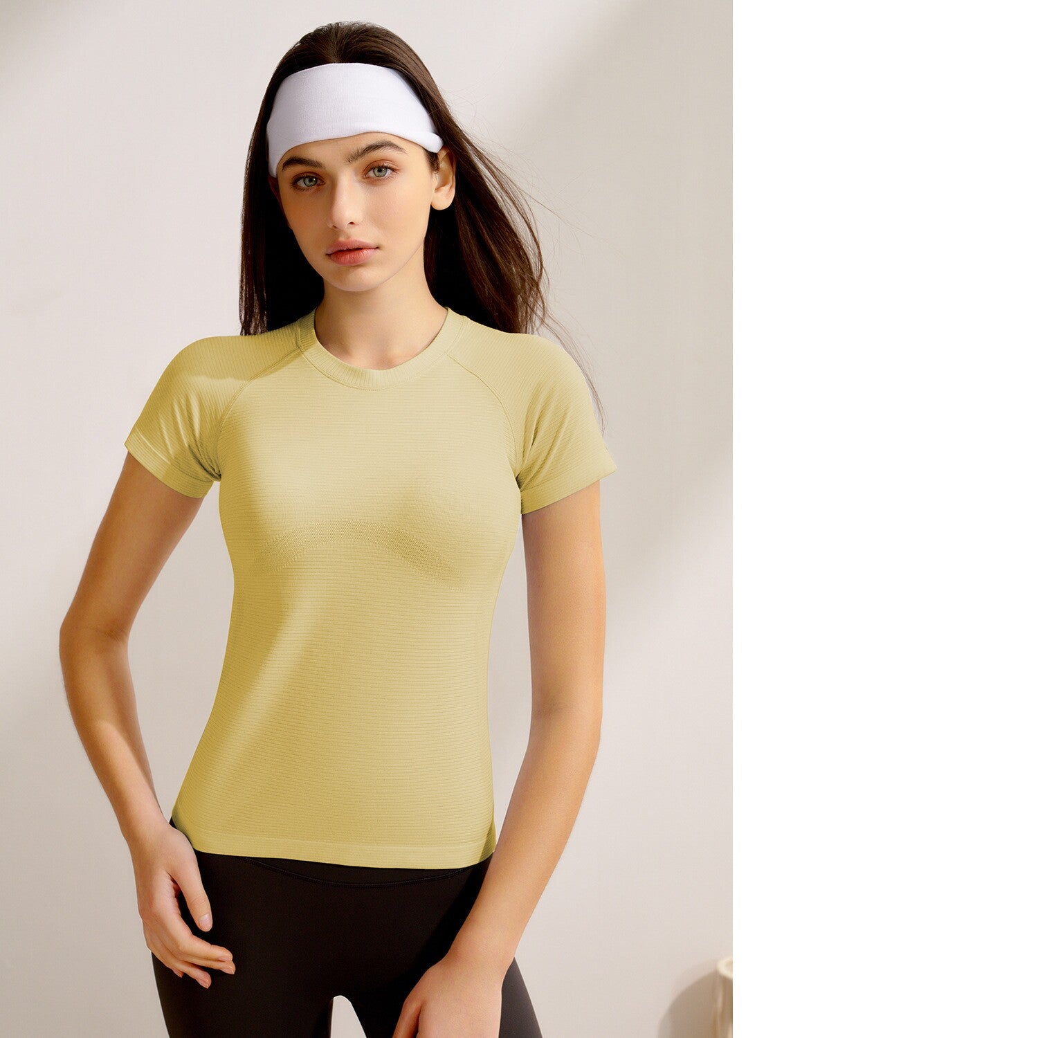 Top de yoga à manches courtes pour femmes