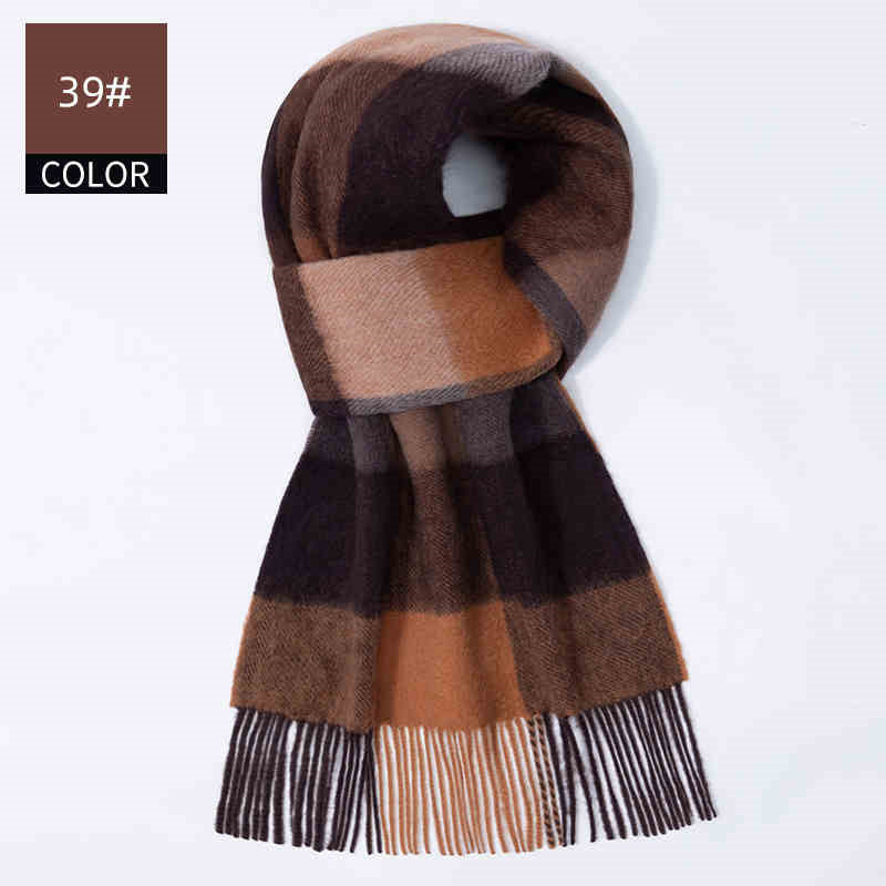 Écharpe de cachemire pour hommes d'hiver