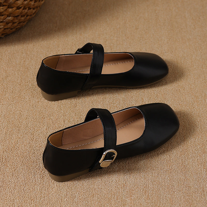 Oeil carré des femmes Vintage Low Cut Mary Jane Appartements