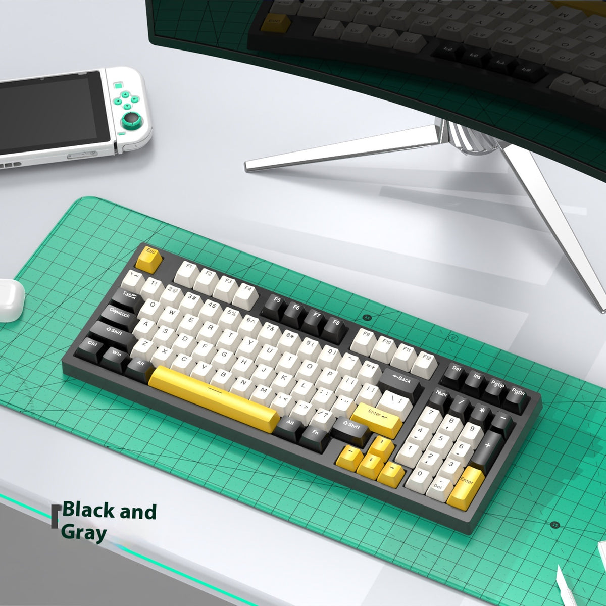 Custom mechanical keyboard with three mold Machinery Key Mouse Suit