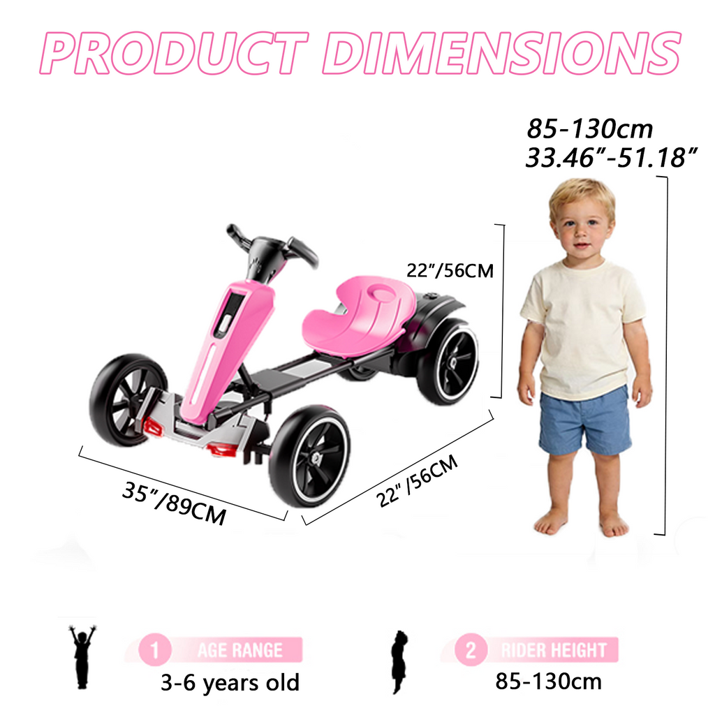12V Pédale électrique pour enfants Go Kart