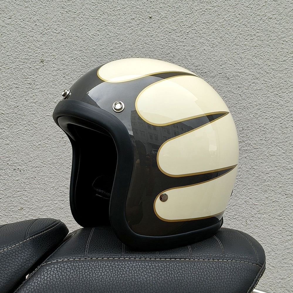 Casque Half Casque Retro Casque de moto FRP