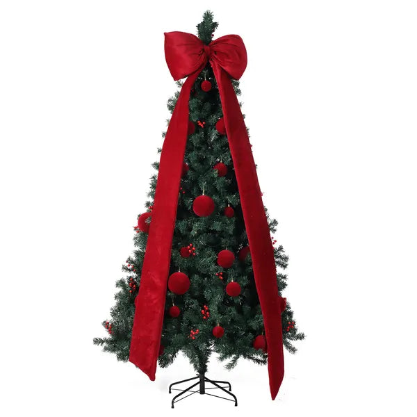 7.5 FT Arbre de Noël artificiel avec bricolage 300 lumières LED blanches chaudes
