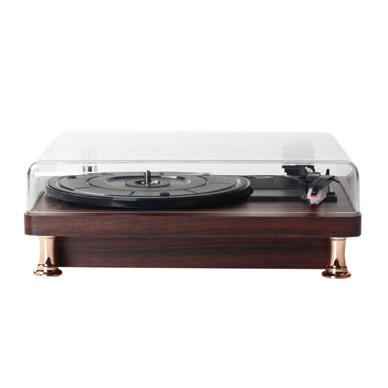 Vinyl Record Player Retro Ahogany Texture Phonograph