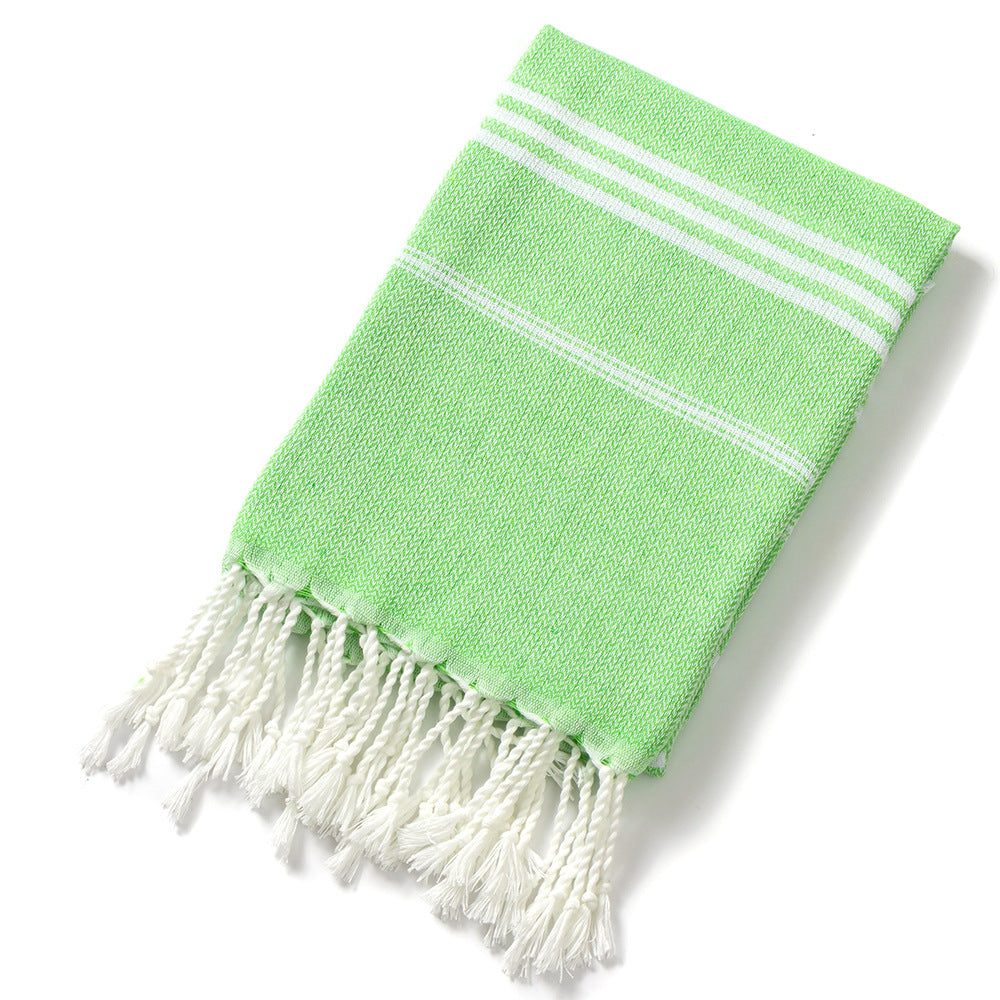 Tassel turc Polyester coton serviette de bain