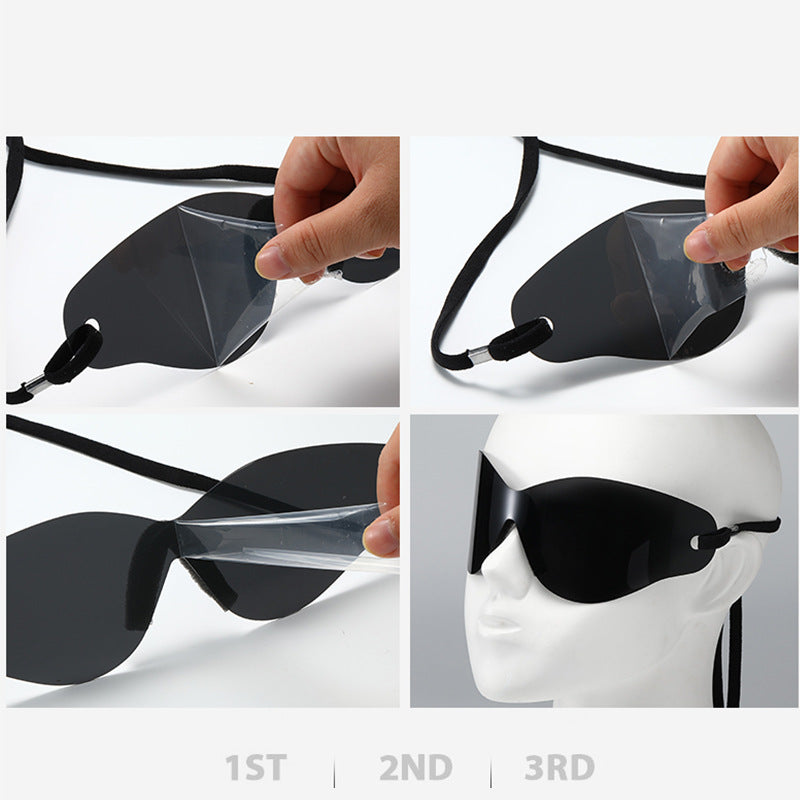 Celebrity Style concert Y2K Enveloppe autour des Lunettes de soleil pour femmes