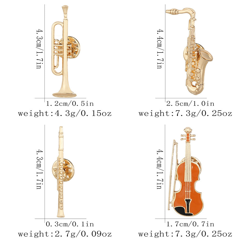 Broche à thème musical personnalisé en forme de note