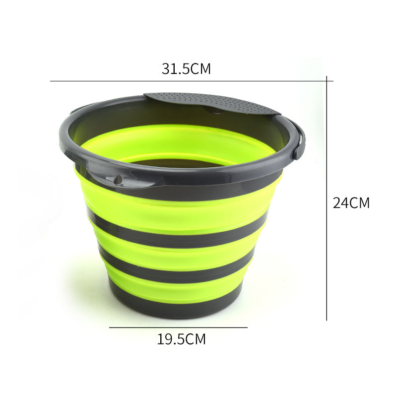 Seau en silicone multifonction pliant