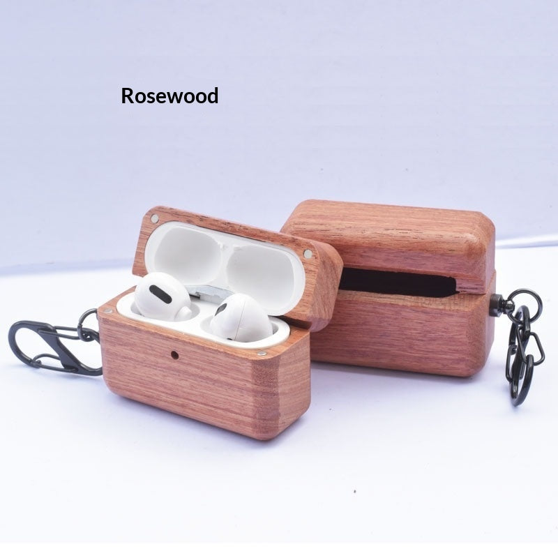 Boîtier d'écouteur Bluetooth en bois