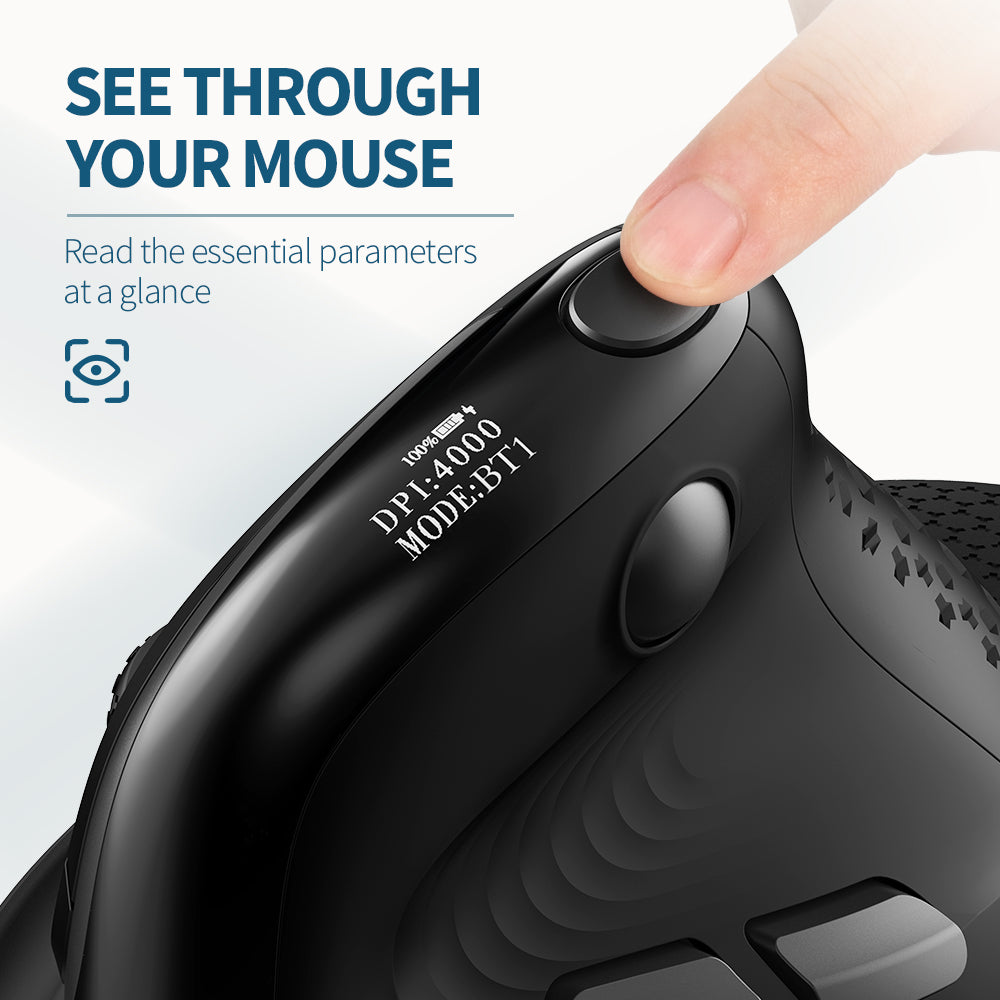 M618XSD Thumb Roue Ergonomie Souris rechargeable Bluetooth à trois modes