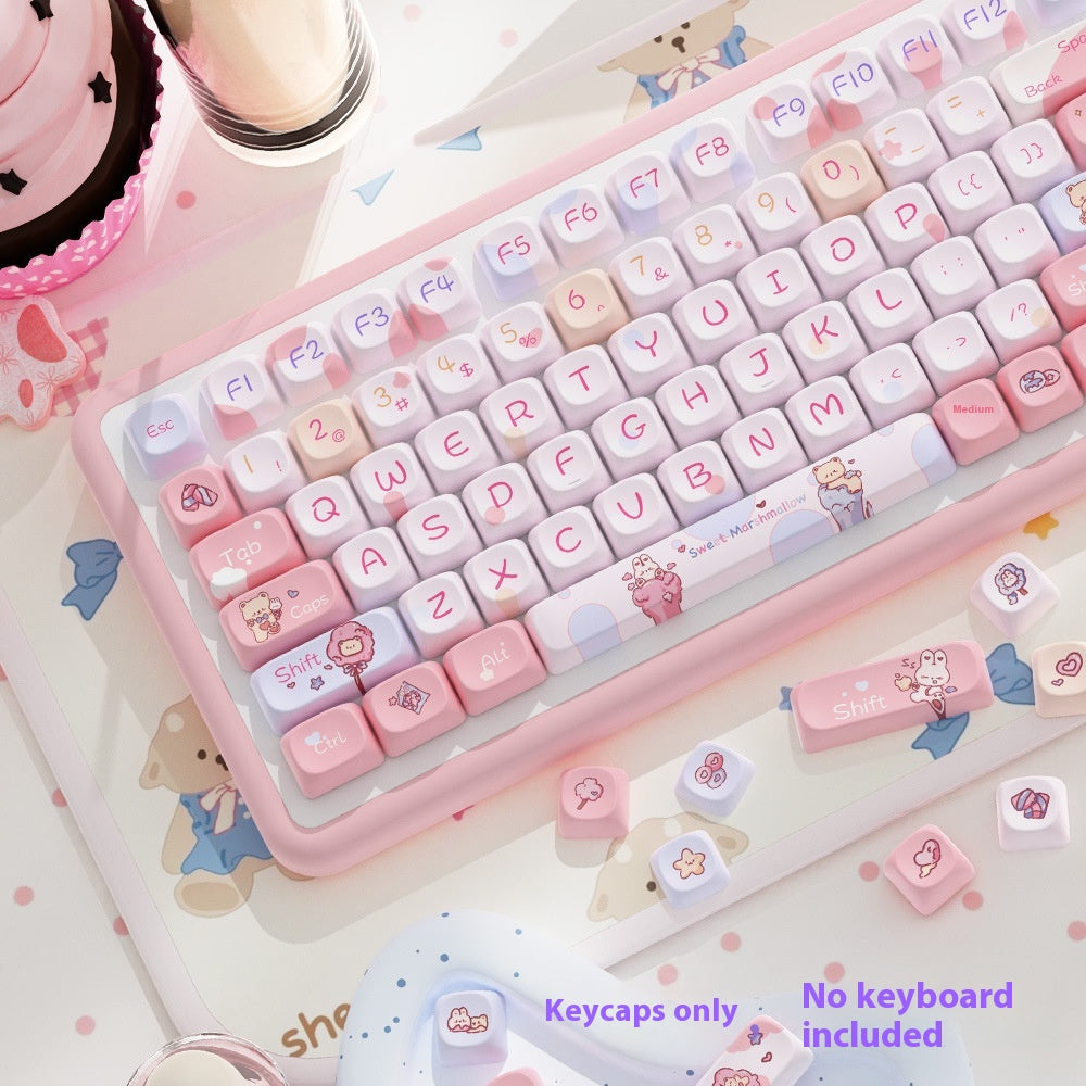 Sublimation à cinq faces Moa Très mignon Personnalité Fit Cap clavier mécanique